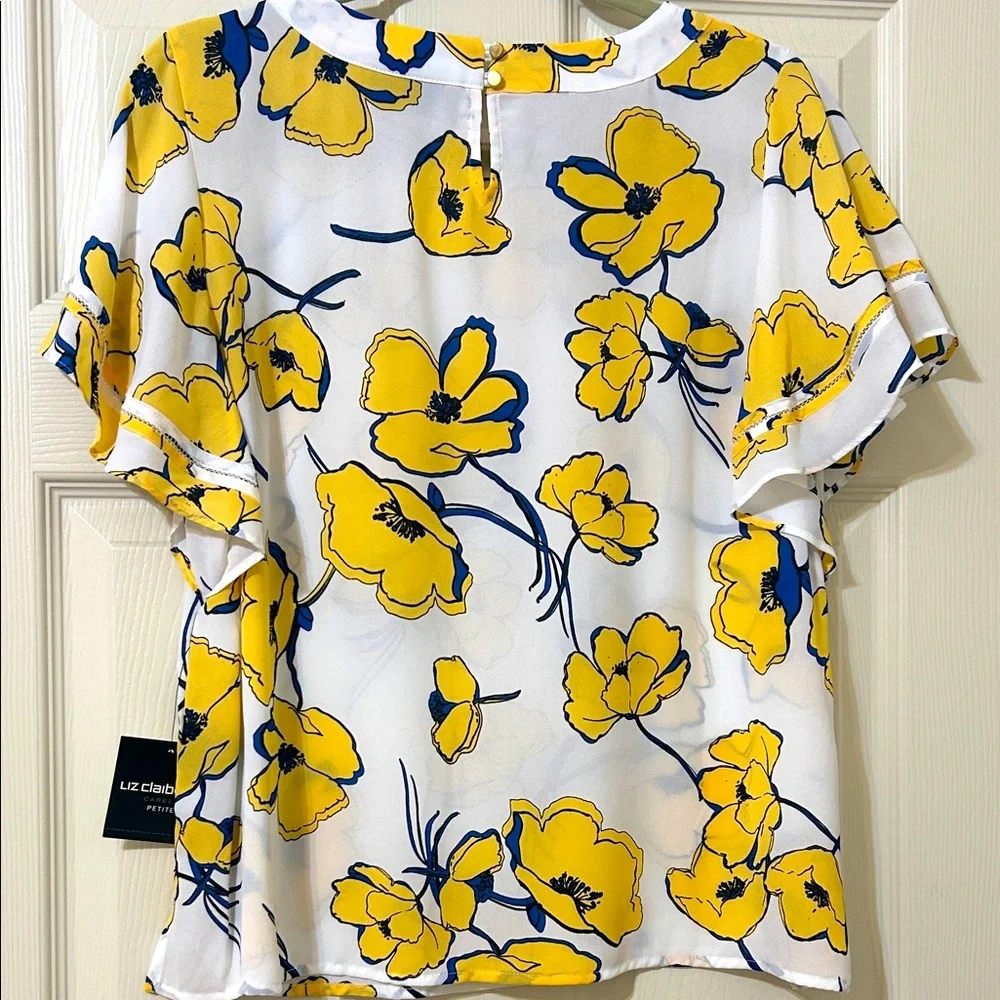 Liz Claiborne Career Butterfly Sleeve Blouse.   New With Tags - Picture 6 of 7